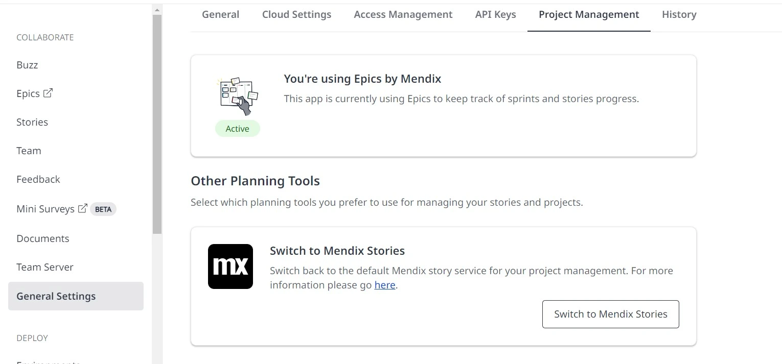 Mendix Project Management